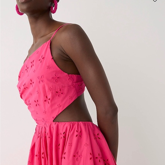 NWT* J Crew l side-cutout midi dress in eyelet - Picture 2 of 4